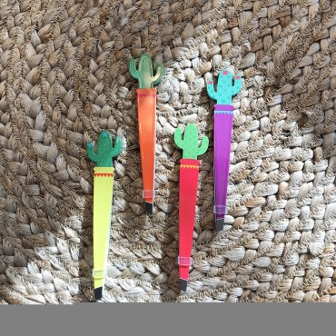 Cute Cactus Tweezer Set (Pack of 4) Slant Tweezers...