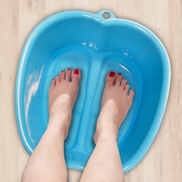 Mantello Foot Bath, Extra Large, Foot Soaking Tub - Pedicure Bowl - Foot Soak Tub (Blue)