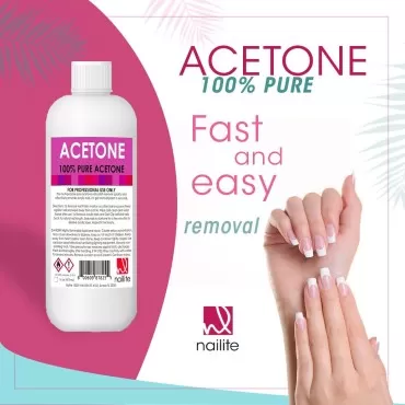 Nailite Nail Polish Remover - 100% Pure Acetone, Q...