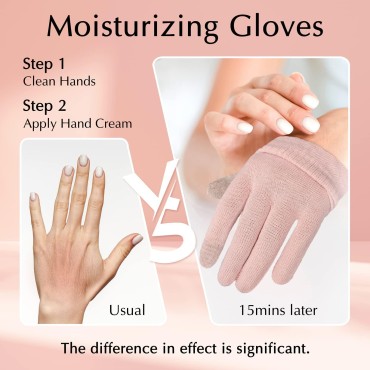 Evridwear Moisturizing Gloves for Sleeping, Cotton...