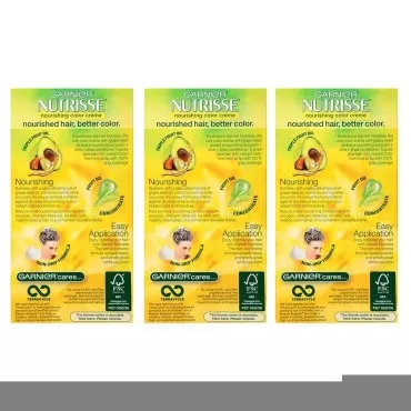 Garnier Nutrisse Nourishing Hair Color Creme, 53 Medium Golden Brown (Chestnut), 3 Count (Packaging May Vary)