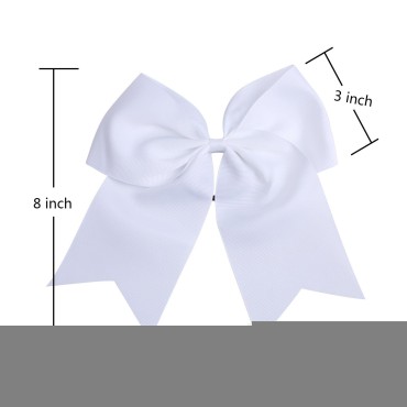 8 Inch Cheerleader Bows Ponytail Holder Cheerleadi...
