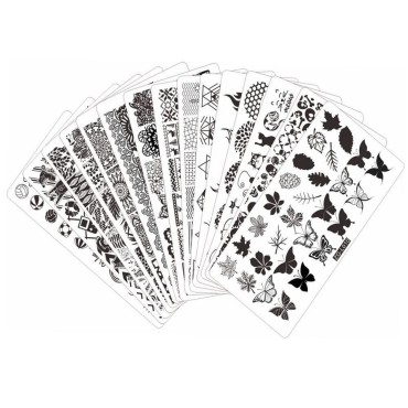 BeautyLeader 20 Pcs Nail Stamp Plates Set 15 Nail ...