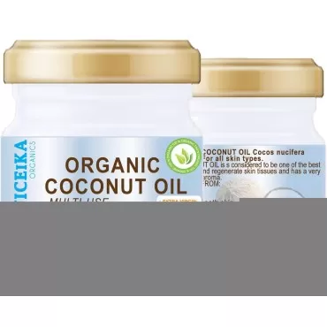 100% PURE ORGANIC COCONUT OIL. EXTRA VIRGIN/UNREFI...