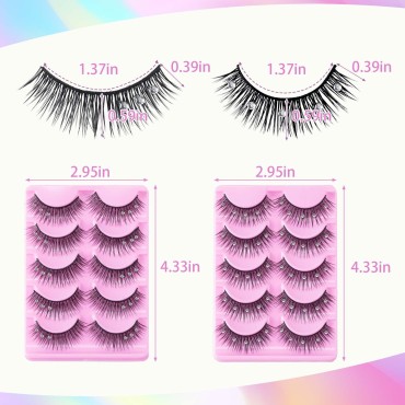 ANCIRS 2 Boxes(20pcs) Diamond False Eyelashes for ...