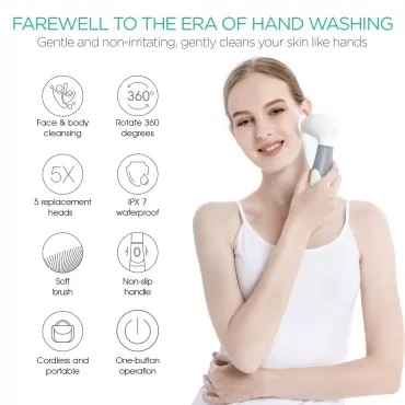 VOYOR Facial Cleansing Brush Waterproof Spin Face ...