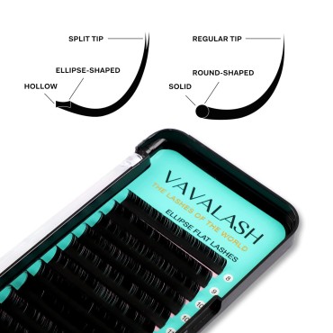 Ellipse Eyelash Extensions 0.20mm CC Curl 10mm Flat Eyelash Extension supplies Light Lashes Matte Individual Eyelashes Salon Use Black Mink False Lashes Mink Lashes Extensions(CC-0.20-10mm)