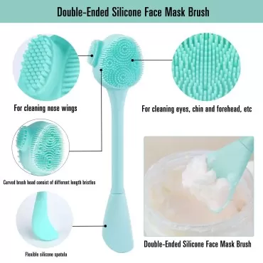 Silicone Facial Cleansing Brush 3 Pack, Beomeen 4 ...