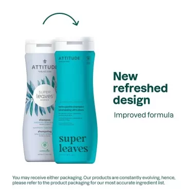 ATTITUDE Extra Gentle Shampoo, EWG Verified, Hypoallergenic, Plant- and Mineral-Based Ingredients, Vegan and Cruelty-free, Unscented, 16 Fl Oz