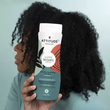 ATTITUDE Curl Ultra-Hydrating Shampoo for Coily and Curly Hair, EWG Verified, Plant- and Mineral-Based Ingredients, Vegan and Cruelty-free, Shea Butter, 16 Fl Oz
