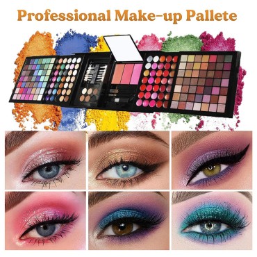 All In One Makeup Kit, 177 Color Matte Shimmer Eye...