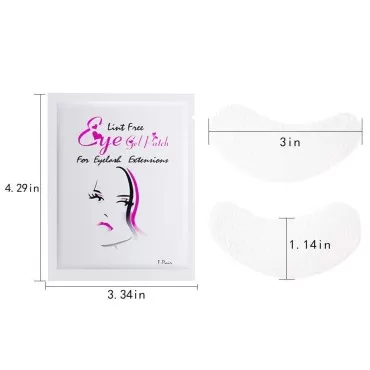 Under Eye Gel Pads Eyelash Extension Pads Lint Free DIY False Eyelash Lash Extension Makeup Eye Gel Patches Pack (100)