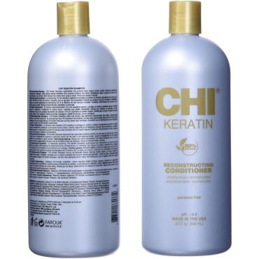 CHI Moisturize It Duo Keratin Shampoo & Conditioner, 32oz