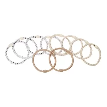 L. Erickson Narrow Grab & Go Pony Variety 10-Pack - Neutral Multi