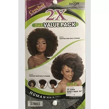 Janet Collection Synthetic Hair Braids Noir Afro Kinky Bulk 24