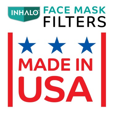 Inhalo Small Face Mask Filters, Made in USA, Provides Added Protection to Most Face Masks, (Pack of 10)