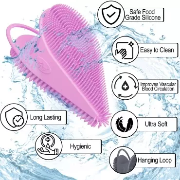 Avilana Silicone Face Scrubber- Dual Sided Manual ...