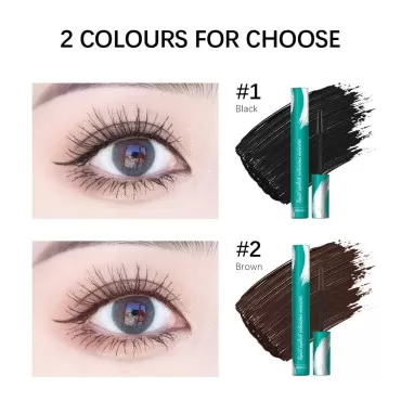 2PCS Mascara Black Brown Long-Lasting Waterproof f...