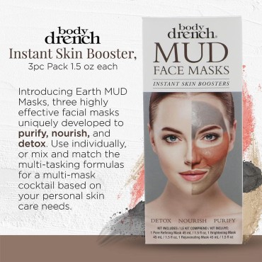 Body Drench Mask Trio Pack Detox/Nourish/Purify...