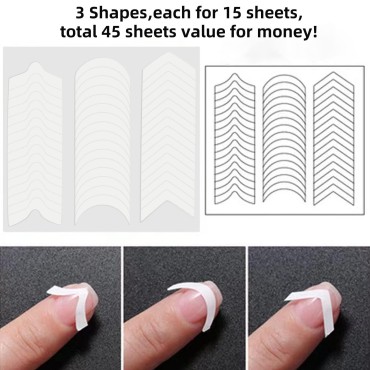 2000 Pieces French Manicure Nail Art Stickers, Sel...