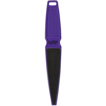 ForPro Pedicure Paddle Foot File, Disposable Foot Files for Heels, 120/180 Grit, Purple, 10” L, Pack of 12