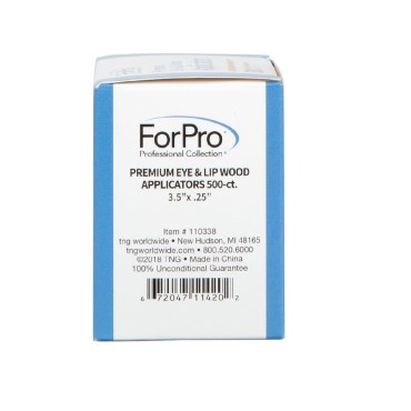 ForPro Premium Eye & Lip Wood Applicators, Non-Sterile, for Hair Removal Wax Application and DIY Projects, 3.5” L x .25” W, 500-Count