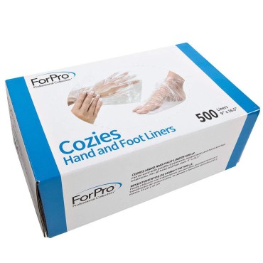 ForPro Cozies Hand and Foot Liners, Paraffin Wax Liners for Hands and Feet, Heated Mitts and Booties, 500-Count