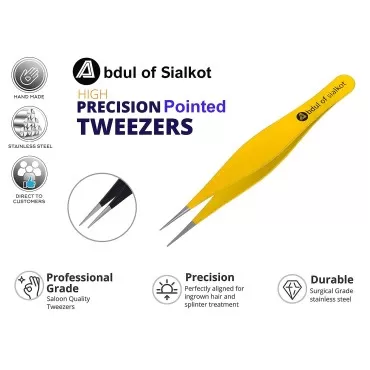 Abdul of Sialkot Pointed Tweezers,Needle Nose Tip,...