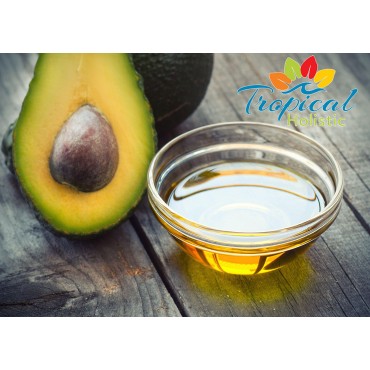 Tropical Holistic 100% Pure Organic Refined Avocado Oil, 4 oz - Virgin Cold Pressed Carrier Oil for Hair DIY, Face, Skin, Nails, Body