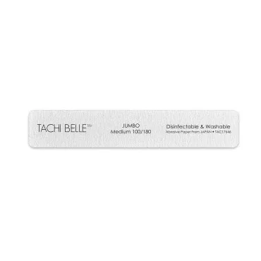 Tachibelle 10 Pcs Premium JAPAN Abrasive Jumbo File Washable Zebra File Nail Art Sanding Nail Files (10PC 100/180)