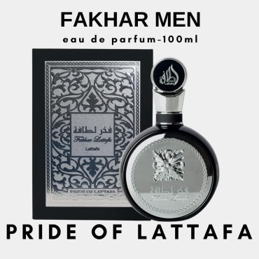 Lattafa Perfumes Fakhar Men EDP - spray Eau de Parfum 100ML (3.4 ounce) | perfume lattafa | Lily, Jasmin, White Flowers, Honeysuckle, Fruity notes, Vanilla & White Musk.