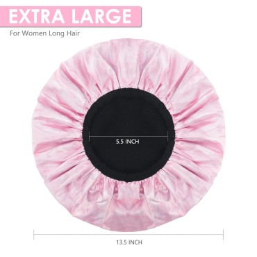 Aquior Shower Cap,Extra Large Triple Layer Bathing...