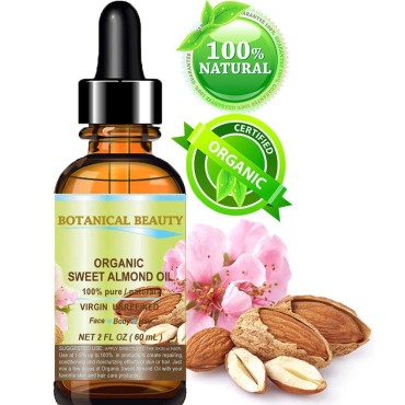 Botanical Beauty ORGANIC SWEET ALMOND OIL 100% Pur...