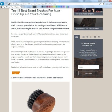 BFWood Beard Brush for Men - Boar Bristles Small a...