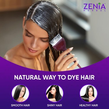 Zenia Indigo Powder Hair & Beard Dye Color | 200 G...