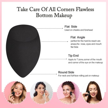 Makeup Sponges, 5-Pack Foundation Blending Beauty ...