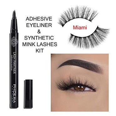 AquaPurity PHOERA 9D Synthetic Mink Lashes & Adhes...