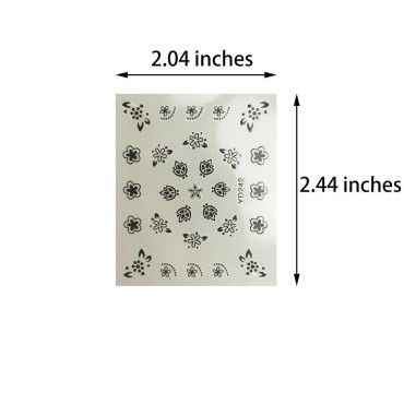 4500 Pieces Flowers Nail Stickers Kit 90 Sheets 3D...