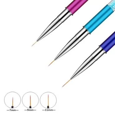 Ycyan 3Pcs Nail Art Liner Brush Pen Set (Size 7 mm...