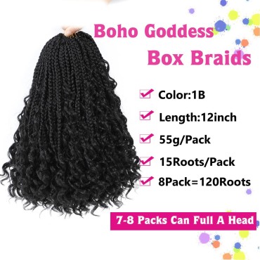 12inch Goddess Box Braids Crochet Hair Crochet Box...