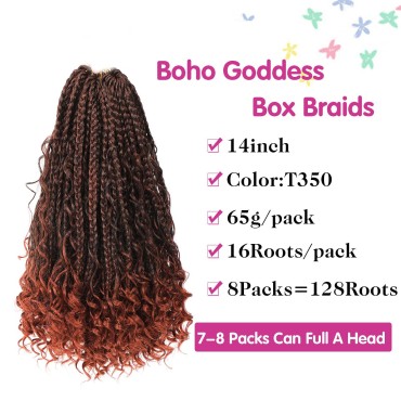 14inch Goddess Box Braids Crochet Hair Crochet Box...