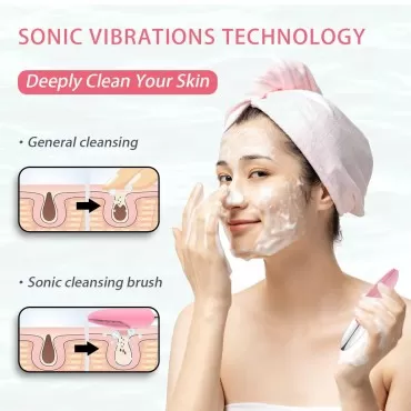 Facial Cleansing Brush, 3-in-1 Electric Silicone F...