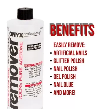 Onyx Professional 100% Pure Acetone Nail Polish Re...