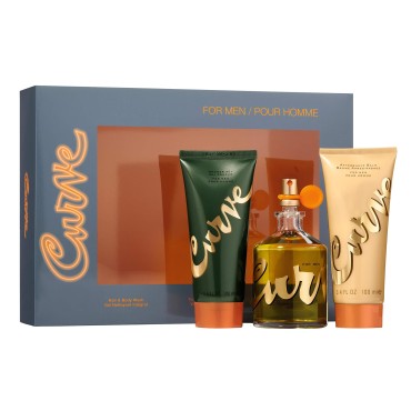 Curve Men's Cologne Gift Set, 3 Pieces Include 4.2...