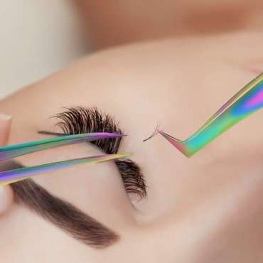 Eyelash Extension Tweezers Set, Fangze 7 Pcs Lash ...
