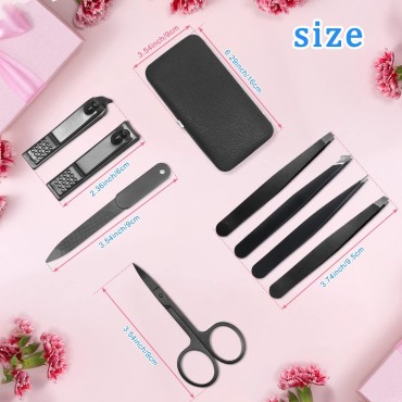Fangze Tweezers and Fingernail Clippers - 8pcs Twe...