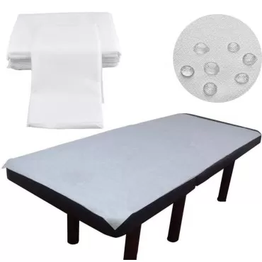 Disposable Non Woven Bed Sheet Rolls, 50 Pieces Breathable Massage Table Paper Non-Woven Fabric,30gms Thick 30