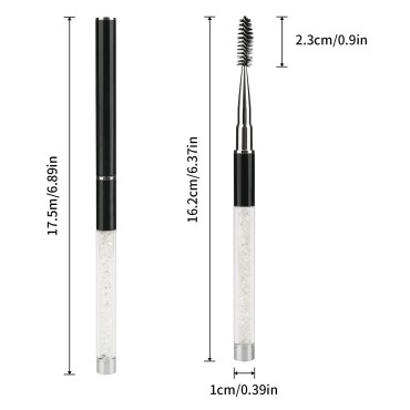 3PCS Eyelash Brushes with Cap, Eye brow Brush, Eye...