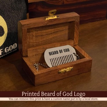Dog Tag Beard Comb Necklace or Keychain - Functional Jewelry For Him by Beard of God