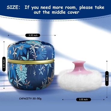 Qopoto Body Powder Puff and Container for Dusting ...